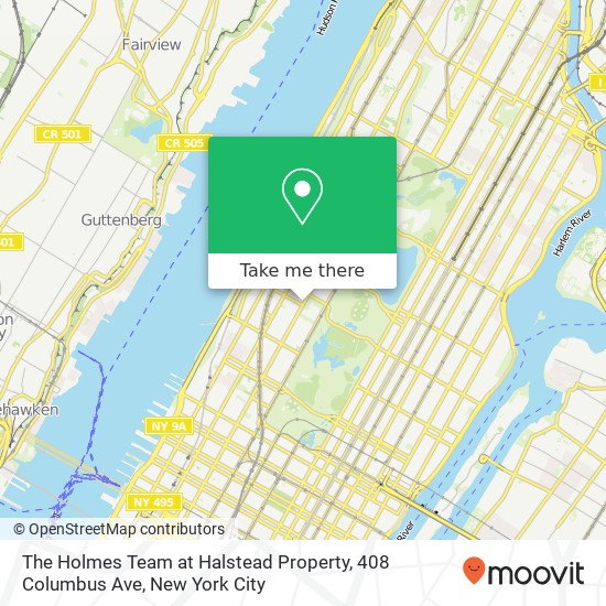 The Holmes Team at Halstead Property, 408 Columbus Ave map