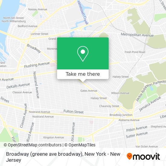 Broadway (greene ave broadway) map