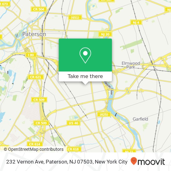 232 Vernon Ave, Paterson, NJ 07503 map