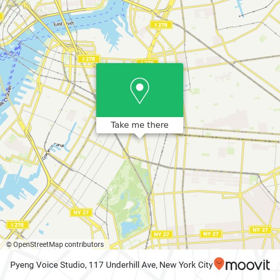 Mapa de Pyeng Voice Studio, 117 Underhill Ave