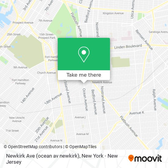 Mapa de Newkirk Ave (ocean av newkirk)