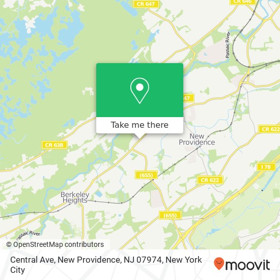 Central Ave, New Providence, NJ 07974 map