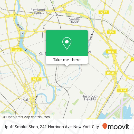 Mapa de Ipuff Smoke Shop, 241 Harrison Ave