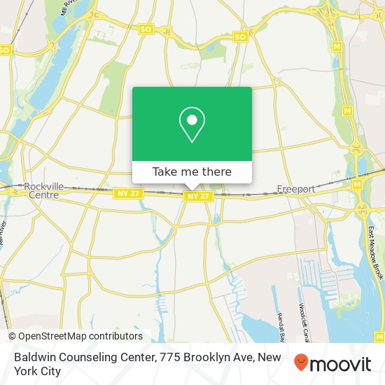 Mapa de Baldwin Counseling Center, 775 Brooklyn Ave