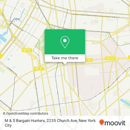 M & S Bargain Hunters, 2235 Church Ave map