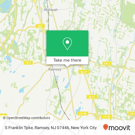 Mapa de S Franklin Tpke, Ramsey, NJ 07446