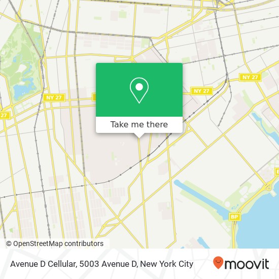 Mapa de Avenue D Cellular, 5003 Avenue D
