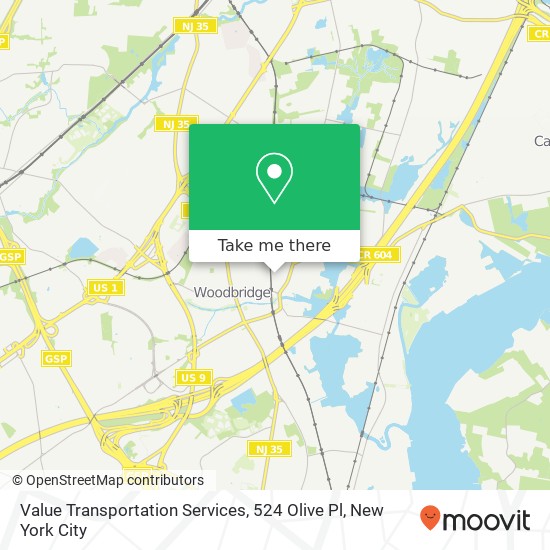 Mapa de Value Transportation Services, 524 Olive Pl