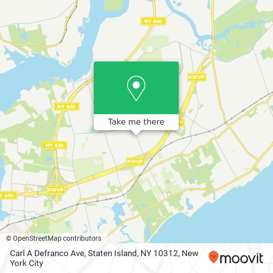 Mapa de Carl A Defranco Ave, Staten Island, NY 10312