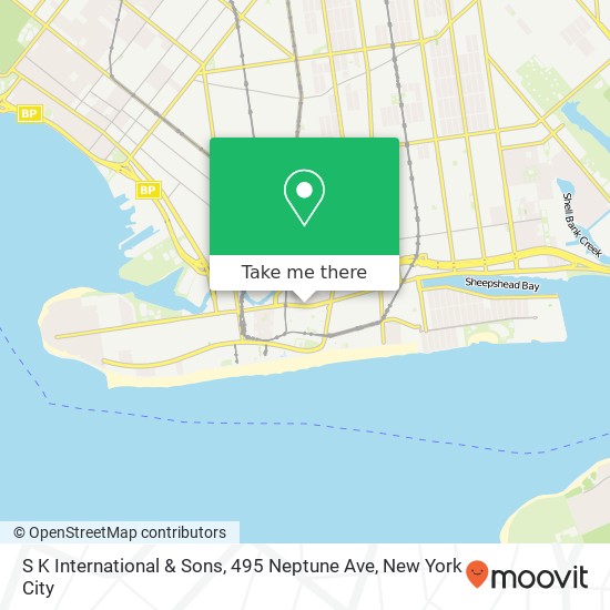 Mapa de S K International & Sons, 495 Neptune Ave