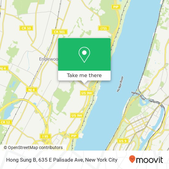 Mapa de Hong Sung B, 635 E Palisade Ave