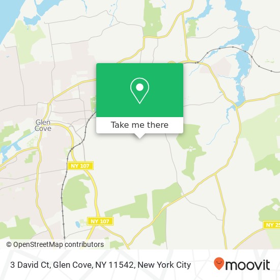 Mapa de 3 David Ct, Glen Cove, NY 11542
