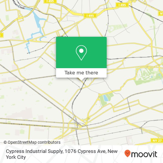 Mapa de Cypress Industrial Supply, 1076 Cypress Ave