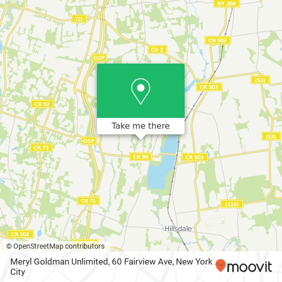 Mapa de Meryl Goldman Unlimited, 60 Fairview Ave