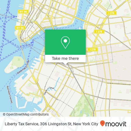 Mapa de Liberty Tax Service, 306 Livingston St