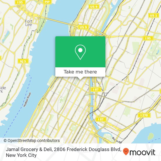 Mapa de Jamal Grocery & Deli, 2806 Frederick Douglass Blvd