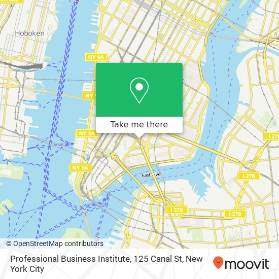 Mapa de Professional Business Institute, 125 Canal St