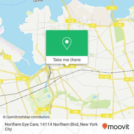 Mapa de Northern Eye Care, 14114 Northern Blvd