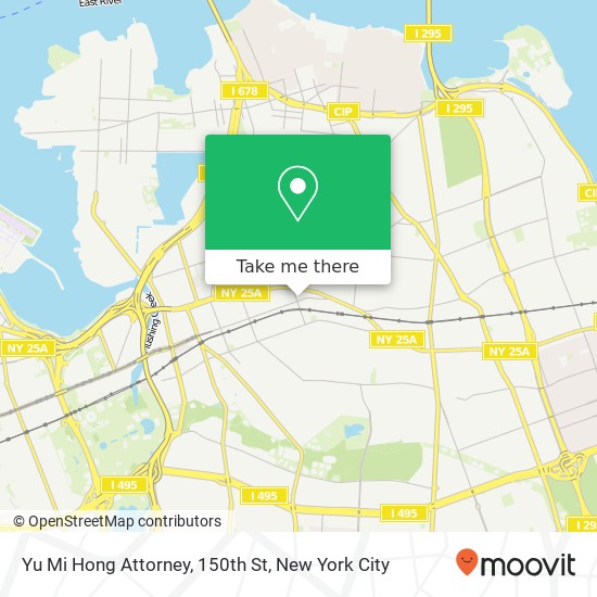 Yu Mi Hong Attorney, 150th St map