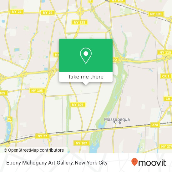 Mapa de Ebony Mahogany Art Gallery