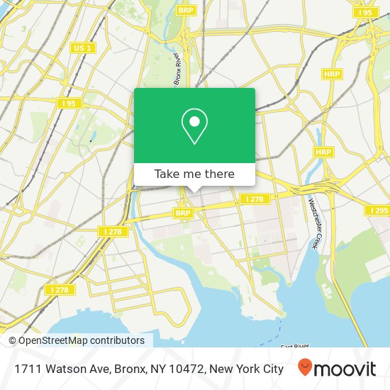 Mapa de 1711 Watson Ave, Bronx, NY 10472