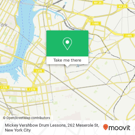 Mickey Vershbow Drum Lessons, 262 Meserole St map