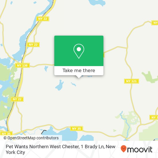 Mapa de Pet Wants Northern West Chester, 1 Brady Ln