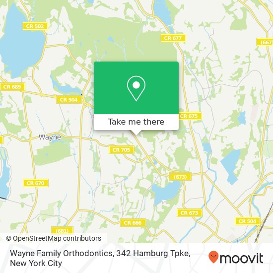Mapa de Wayne Family Orthodontics, 342 Hamburg Tpke