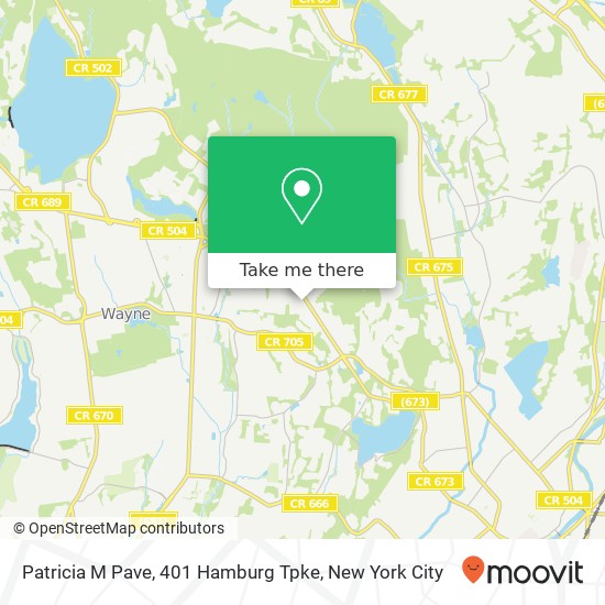 Mapa de Patricia M Pave, 401 Hamburg Tpke