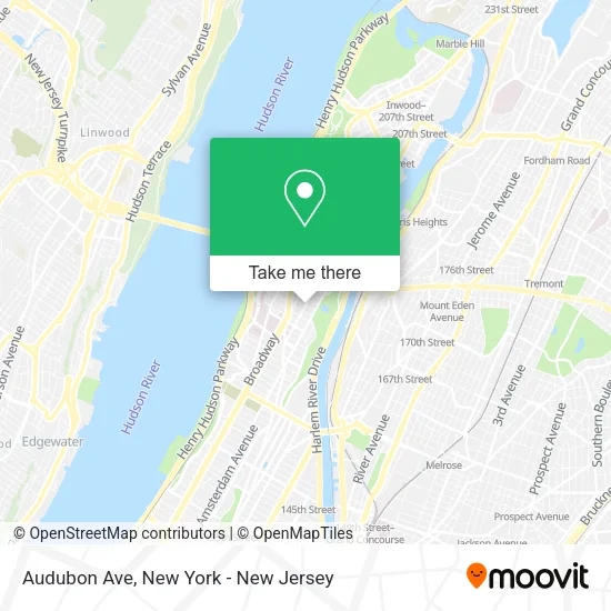 Audubon Ave map