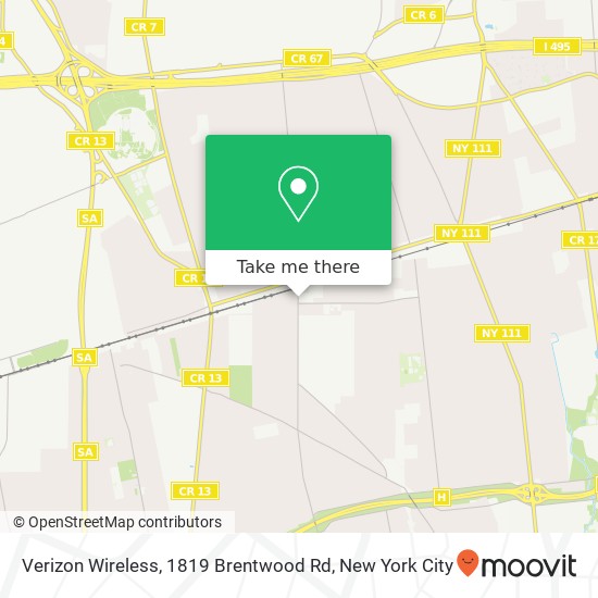 Mapa de Verizon Wireless, 1819 Brentwood Rd