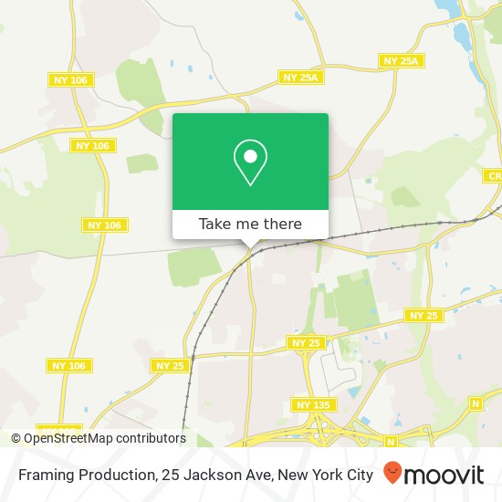 Framing Production, 25 Jackson Ave map