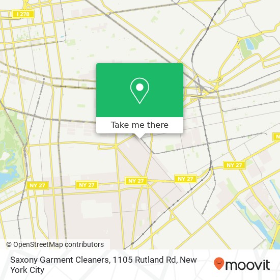 Mapa de Saxony Garment Cleaners, 1105 Rutland Rd