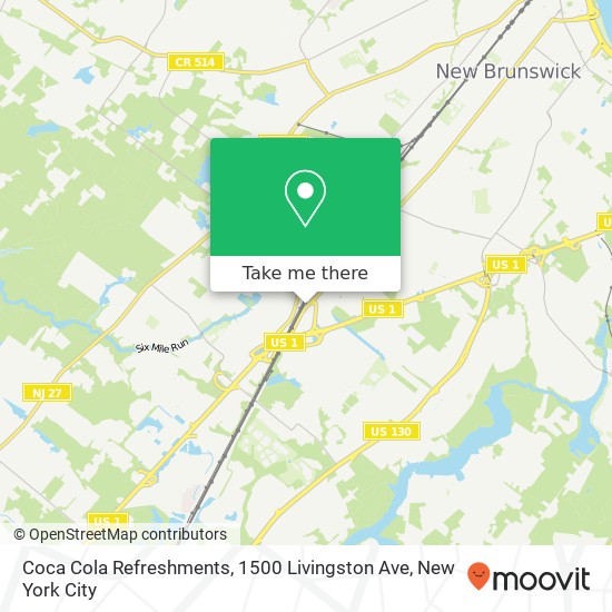 Coca Cola Refreshments, 1500 Livingston Ave map