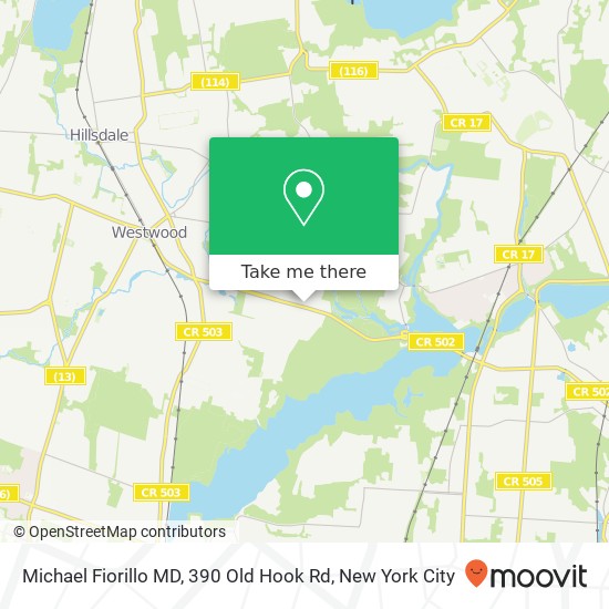 Mapa de Michael Fiorillo MD, 390 Old Hook Rd