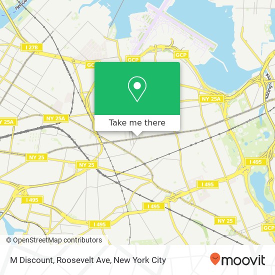 Mapa de M Discount, Roosevelt Ave