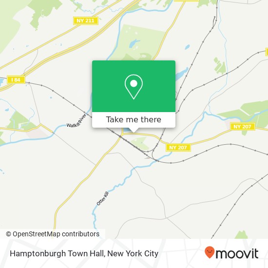 Hamptonburgh Town Hall map