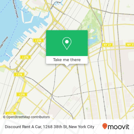 Discount Rent A Car, 1268 38th St map