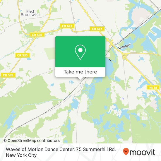 Mapa de Waves of Motion Dance Center, 75 Summerhill Rd
