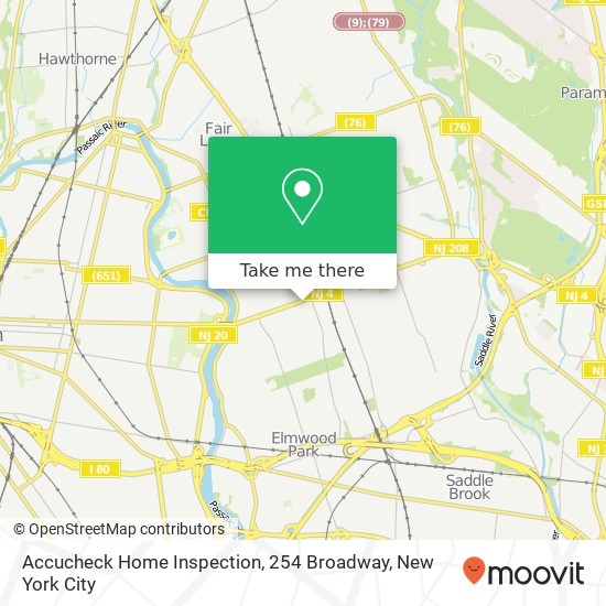 Accucheck Home Inspection, 254 Broadway map