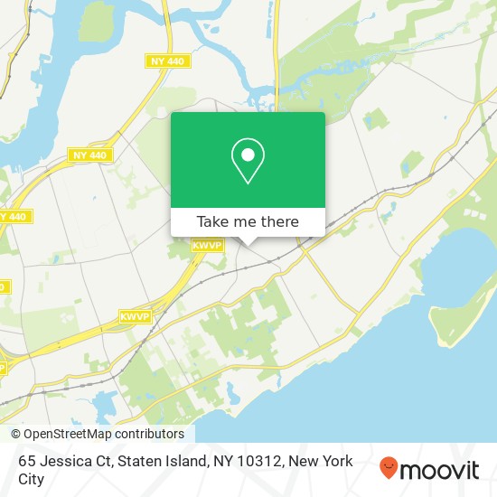 Mapa de 65 Jessica Ct, Staten Island, NY 10312