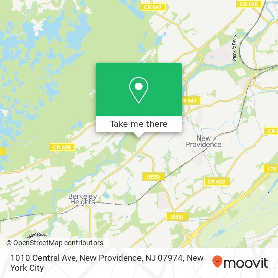 1010 Central Ave, New Providence, NJ 07974 map
