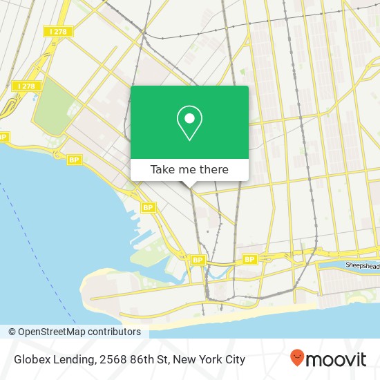 Globex Lending, 2568 86th St map