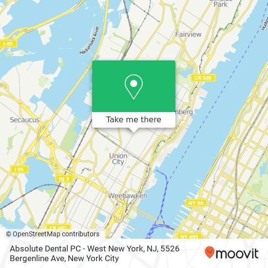 Absolute Dental PC - West New York, NJ, 5526 Bergenline Ave map