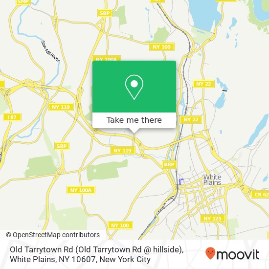 Mapa de Old Tarrytown Rd (Old Tarrytown Rd @ hillside), White Plains, NY 10607