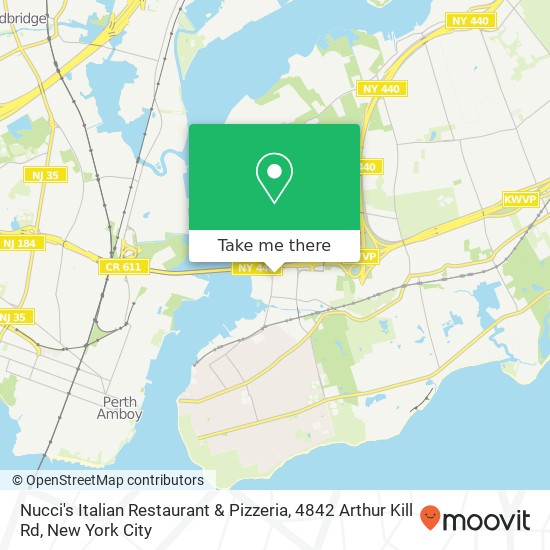 Mapa de Nucci's Italian Restaurant & Pizzeria, 4842 Arthur Kill Rd
