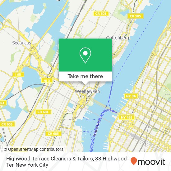 Mapa de Highwood Terrace Cleaners & Tailors, 88 Highwood Ter