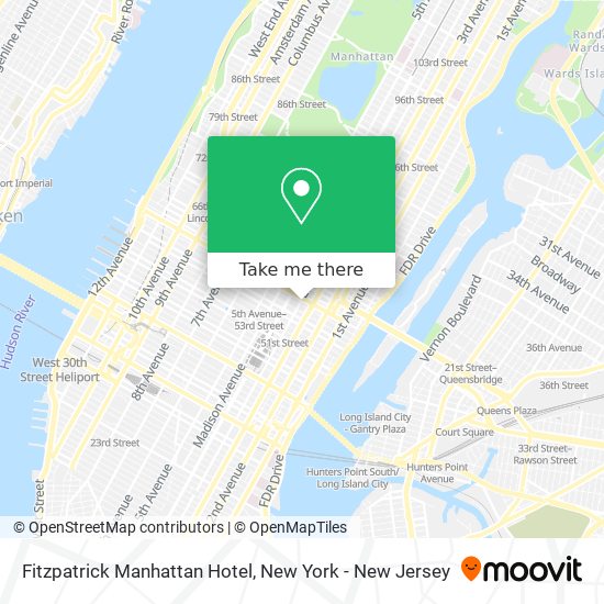 Mapa de Fitzpatrick Manhattan Hotel