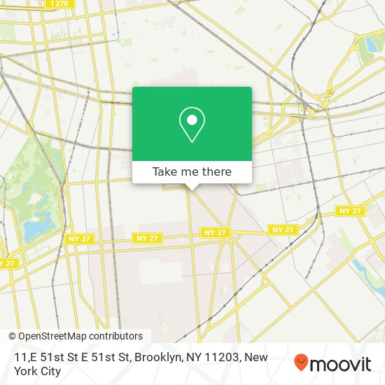 11,E 51st St E 51st St, Brooklyn, NY 11203 map