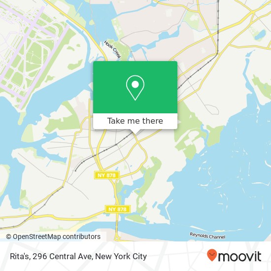 Mapa de Rita's, 296 Central Ave